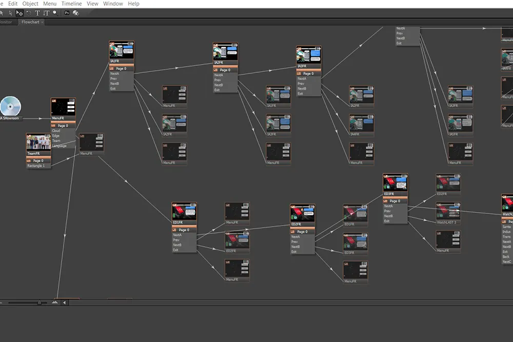 Node-based interactive video project