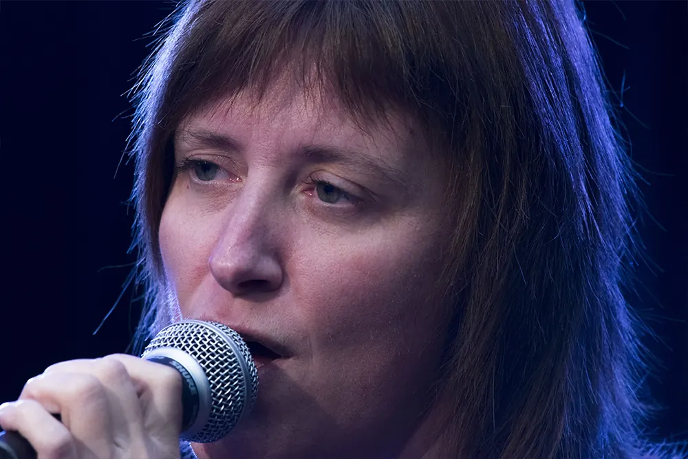 Singer on stage